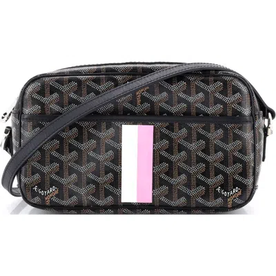 Pre-owned Goyard  Goyard Cap Vert Bag Printed Coated Canvas In Black
