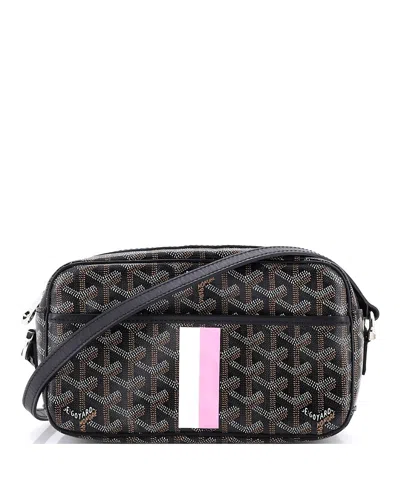 Pre-owned Pre-owned Goyard  Goyard Cap Vert Bag Printed Coated Canvas In Black