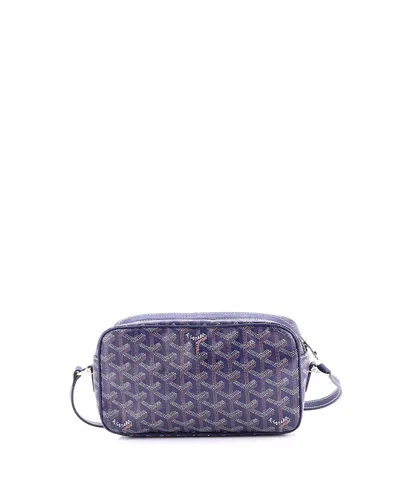 Pre-owned Pre-owned Goyard  Goyard Cap Vert Bag Printed Coated Canvas In Blue