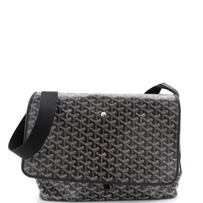 Pre-owned Goyard  Goyard Capetien Messenger Bag Coated Canvas In Black