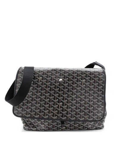 Pre-owned Pre-owned Goyard  Goyard Capetien Messenger Bag Coated Canvas In Black