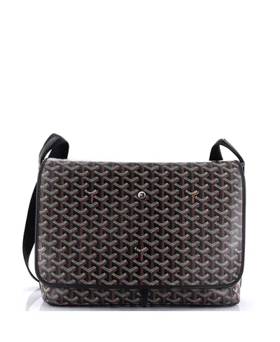 Pre-owned Pre-owned Goyard  Goyard Capetien Messenger Bag Coated Canvas In Black