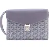 Pre-owned Goyard  Goyard Chypre Wallet On Strap Coated Canvas With Leather In Gray