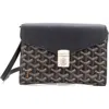 Pre-owned Goyard  Goyard Chypre Wallet On Strap Coated Canvas With Leather In Multi