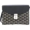 Pre-owned Goyard  Goyard Chypre Wallet On Strap Coated Canvas With Leather In Multi