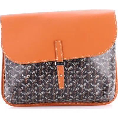 Pre-owned Goyard  Goyard Coursier Messenger Bag Coated Canvas And Leather In Multi