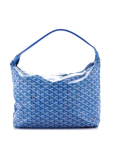 Pre-owned Pre-owned Goyard  Goyard Fidji Hobo Coated Canvas In Blue