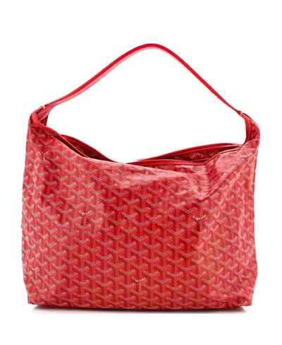 Pre-owned Pre-owned Goyard  Goyard Fidji Hobo Coated Canvas In Red