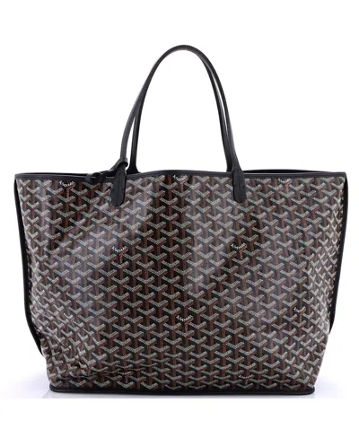 Pre-owned Pre-owned Goyard  Goyard Gm Anjou Reversible Tote Coated Canvas In Black