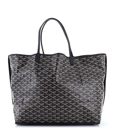 Pre-owned Pre-owned Goyard  Goyard Gm Anjou Reversible Tote Coated Canvas In Black