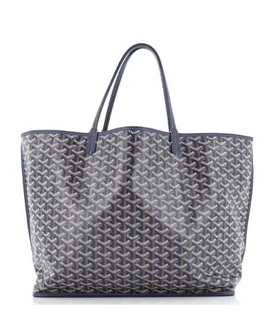 Pre-owned Pre-owned Goyard  Goyard Gm Anjou Reversible Tote Coated Canvas In Blue
