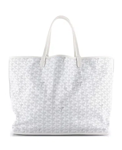 Pre-owned Pre-owned Goyard  Goyard Gm Anjou Reversible Tote Coated Canvas In White