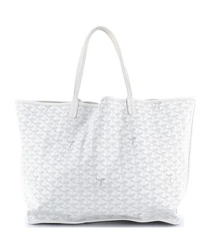 Pre-owned Pre-owned Goyard  Goyard Gm Anjou Reversible Tote Coated Canvas In White
