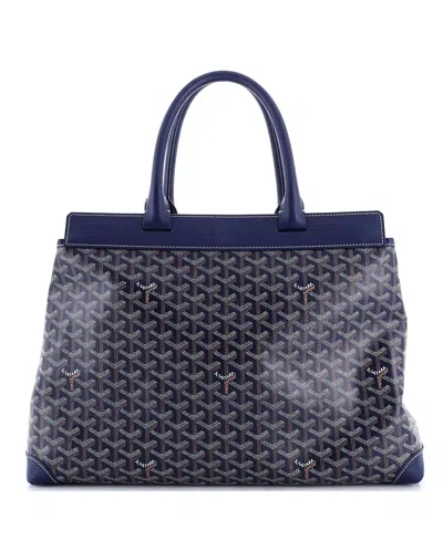 Pre-owned Pre-owned Goyard  Goyard Gm Bellechasse Bag Coated Canvas In Blue