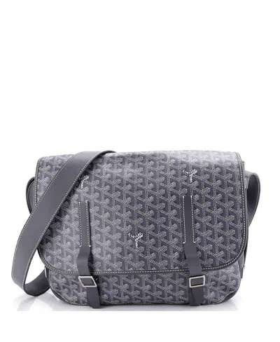 Pre-owned Pre-owned Goyard  Goyard Gm Belvedere Messenger Bag Coated Canvas In Gray