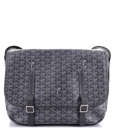 Pre-owned Pre-owned Goyard  Goyard Gm Belvedere Messenger Bag Coated Canvas In Gray