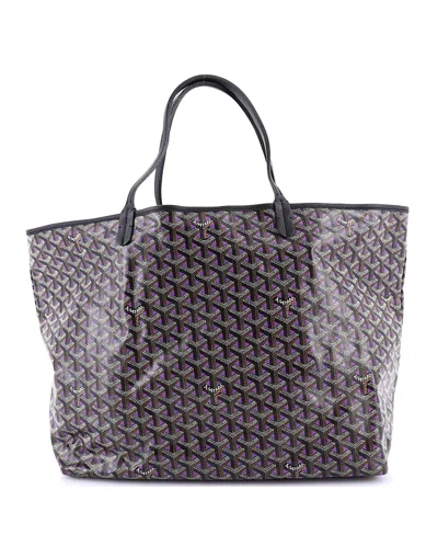 Pre-owned Pre-owned Goyard  Goyard Gm Saint Louis Tote Claire Voie Coated Canvas In Purple