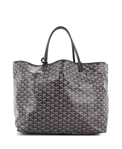 Pre-owned Goyard  Goyard Gm Saint Louis Tote Coated Canvas In Black