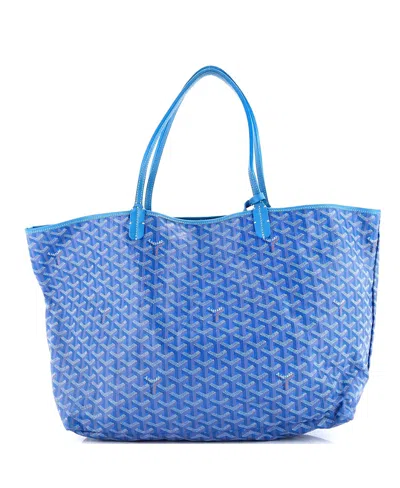 Pre-owned Pre-owned Goyard  Goyard Gm Saint Louis Tote Coated Canvas In Blue