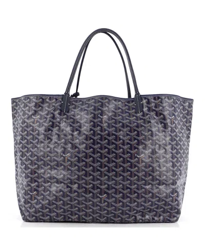 Pre-owned Pre-owned Goyard  Goyard Gm Saint Louis Tote Coated Canvas In Blue