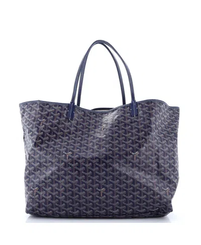 Pre-owned Pre-owned Goyard  Goyard Gm Saint Louis Tote Coated Canvas In Blue
