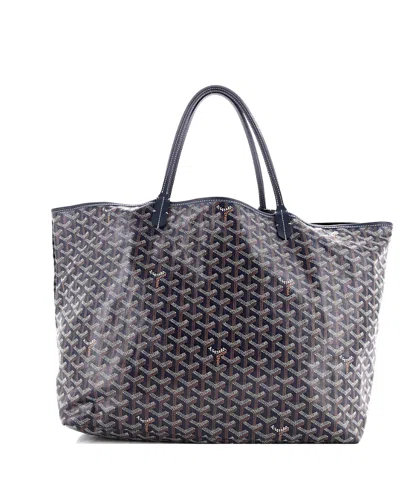 Pre-owned Pre-owned Goyard  Goyard Gm Saint Louis Tote Coated Canvas In Blue