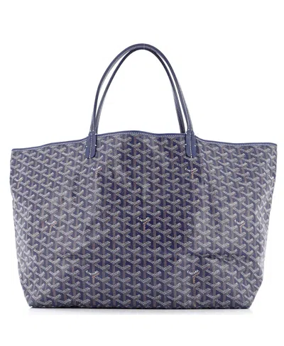 Pre-owned Pre-owned Goyard  Goyard Gm Saint Louis Tote Coated Canvas In Blue