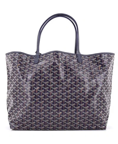 Pre-owned Pre-owned Goyard  Goyard Gm Saint Louis Tote Coated Canvas In Blue