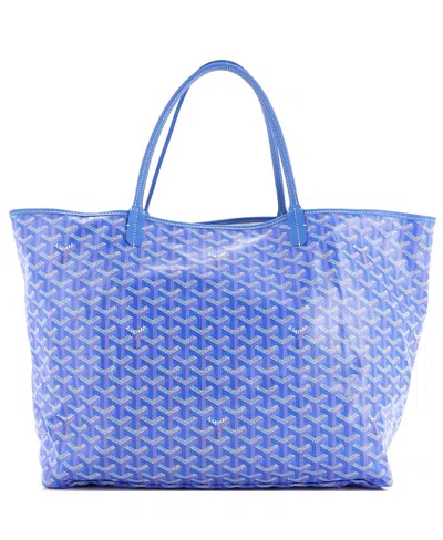 Pre-owned Pre-owned Goyard  Goyard Gm Saint Louis Tote Coated Canvas In Blue