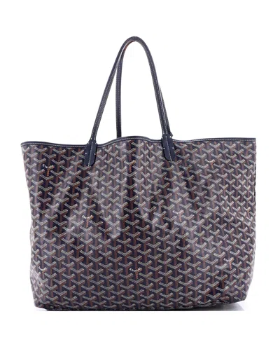 Pre-owned Pre-owned Goyard  Goyard Gm Saint Louis Tote Coated Canvas In Blue