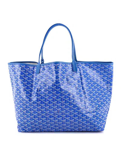 Pre-owned Pre-owned Goyard  Goyard Gm Saint Louis Tote Coated Canvas In Blue