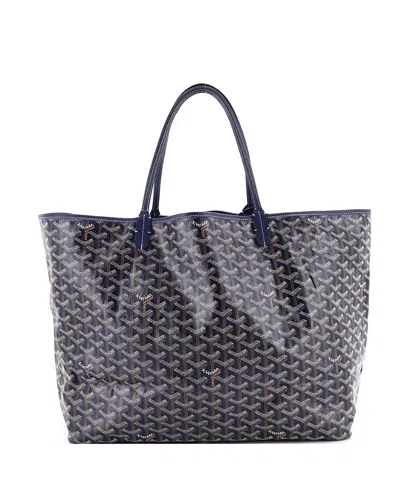 Pre-owned Pre-owned Goyard  Goyard Gm Saint Louis Tote Coated Canvas In Blue