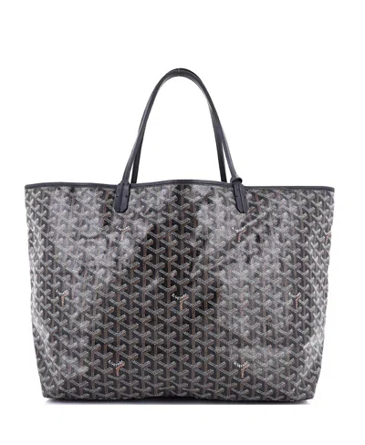 Pre-owned Goyard  Goyard Gm Saint Louis Tote Coated Canvas In Brown