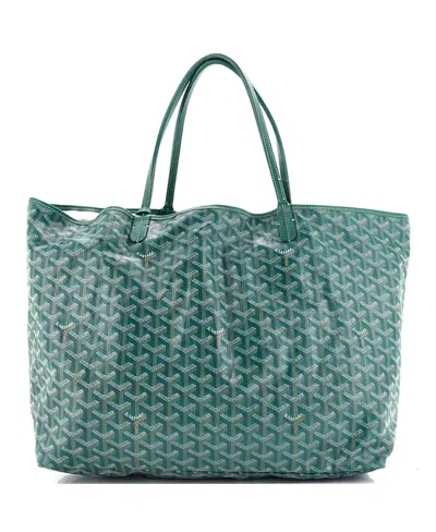 Pre-owned Pre-owned Goyard  Goyard Gm Saint Louis Tote Coated Canvas In Green