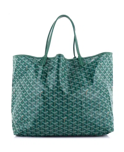 Pre-owned Pre-owned Goyard  Goyard Gm Saint Louis Tote Coated Canvas In Green