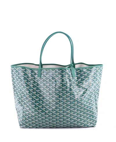 Pre-owned Pre-owned Goyard  Goyard Gm Saint Louis Tote Coated Canvas In Green
