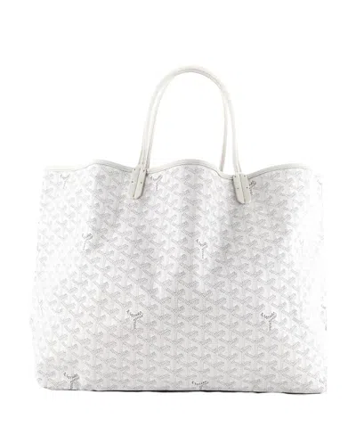 Pre-owned Goyard  Goyard Gm Saint Louis Tote Coated Canvas In White