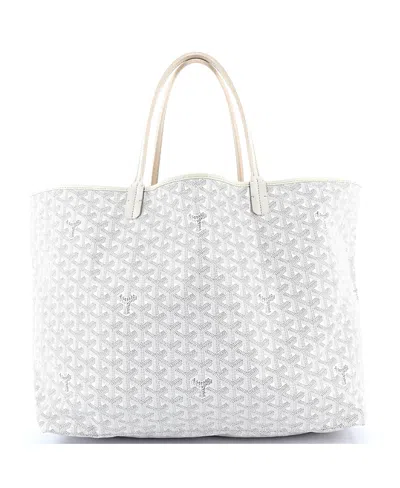 Pre-owned Pre-owned Goyard  Goyard Gm Saint Louis Tote Coated Canvas In White