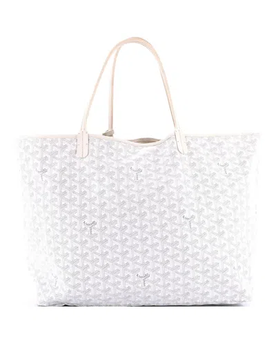 Pre-owned Pre-owned Goyard  Goyard Gm Saint Louis Tote Coated Canvas In White