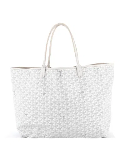 Pre-owned Pre-owned Goyard  Goyard Gm Saint Louis Tote Coated Canvas In White