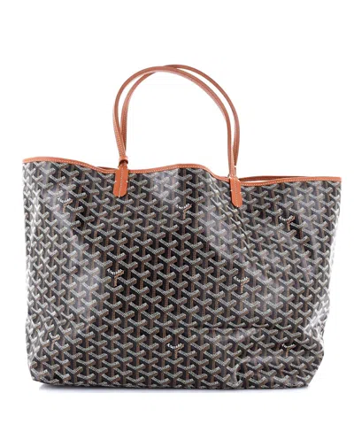 Pre-owned Pre-owned Goyard  Goyard Gm Saint Louis Tote Printed Coated Canvas In Black