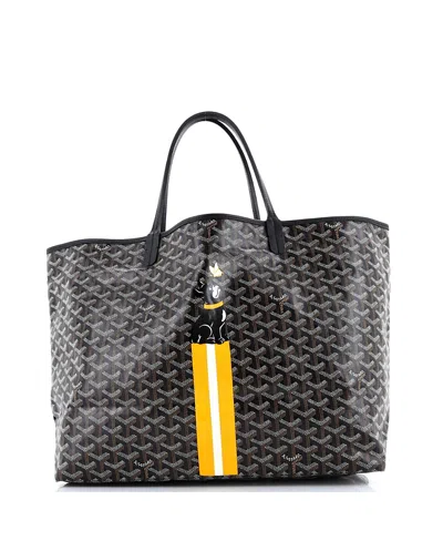 Pre-owned Pre-owned Goyard  Goyard Gm Saint Louis Tote Printed Coated Canvas In Black