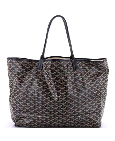 Pre-owned Pre-owned Goyard  Goyard Gm Saint Louis Tote Printed Coated Canvas In Gray