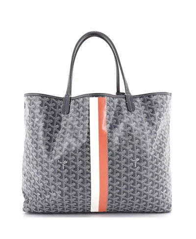 Pre-owned Pre-owned Goyard  Goyard Gm Saint Louis Tote Printed Coated Canvas In Gray