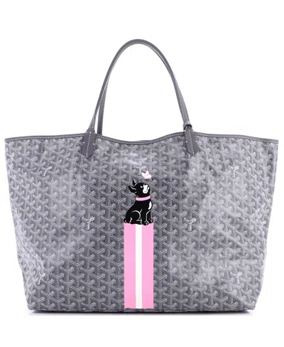 Pre-owned Pre-owned Goyard  Goyard Gm Saint Louis Tote Printed Coated Canvas In Gray