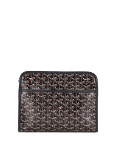 Pre-owned Pre-owned Goyard  Goyard Jouvence Toiletry Pouch Coated Canvas In Black
