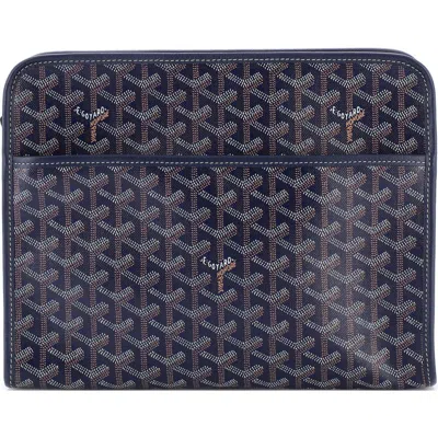 Pre-owned Goyard  Goyard Jouvence Toiletry Pouch Coated Canvas Gm In Multi