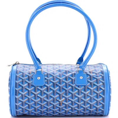 Pre-owned Goyard  Goyard Kios Bag Coated Canvas Pm In Blue