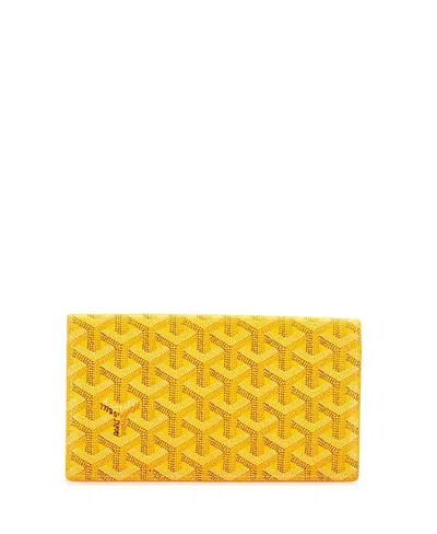 Pre-owned Pre-owned Goyard  Goyard Long Richelieu Wallet Coated Canvas In Yellow