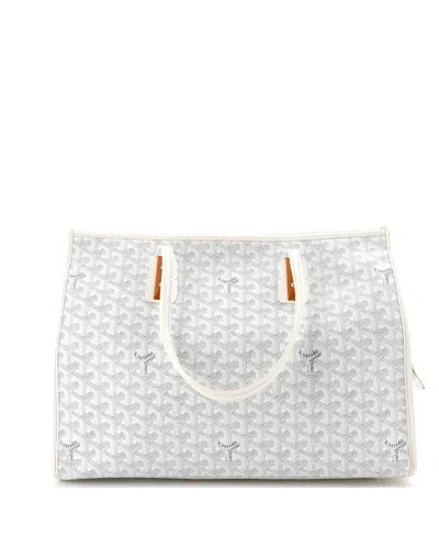 Pre-owned Pre-owned Goyard  Goyard Marquises Bag Coated Canvas In White